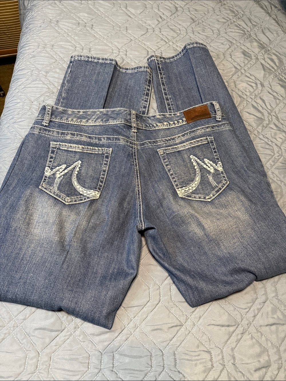 Maurices Women's Faded Blue Flare Jeans - Picture 4 of 7